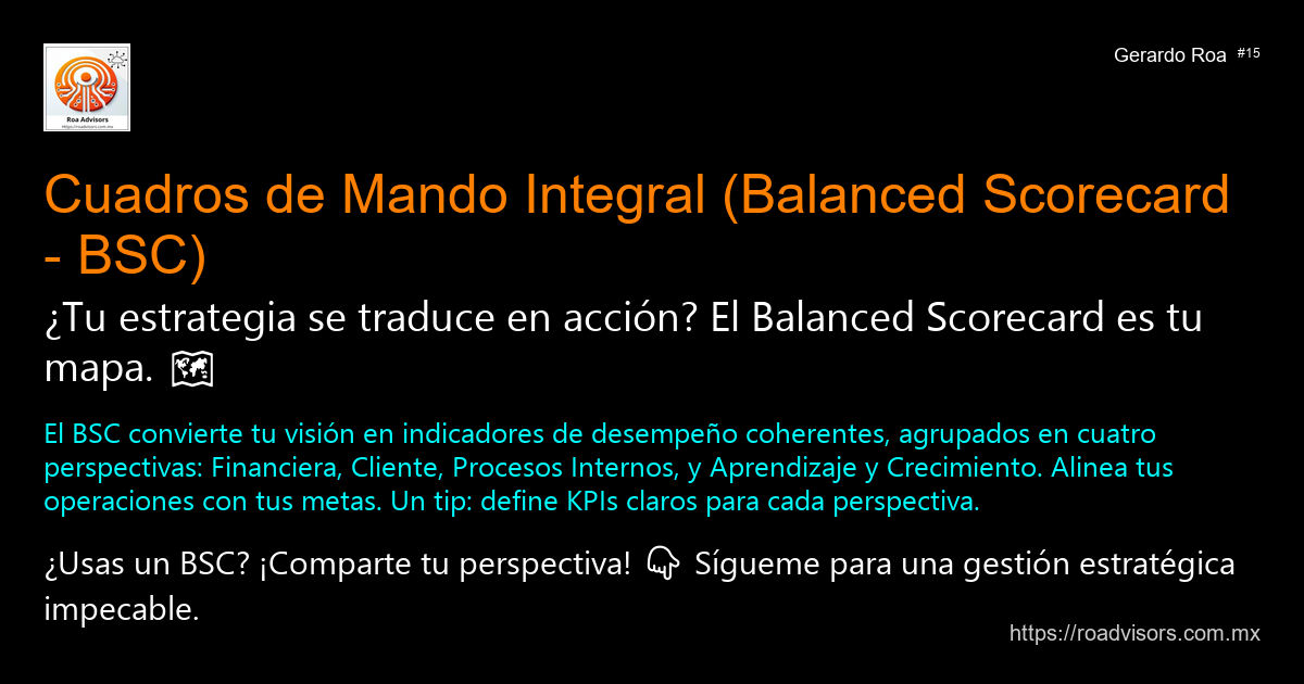 🗺️ CUADROS DE MANDO INTEGRAL (BALANCED SCORECARD - BSC)
