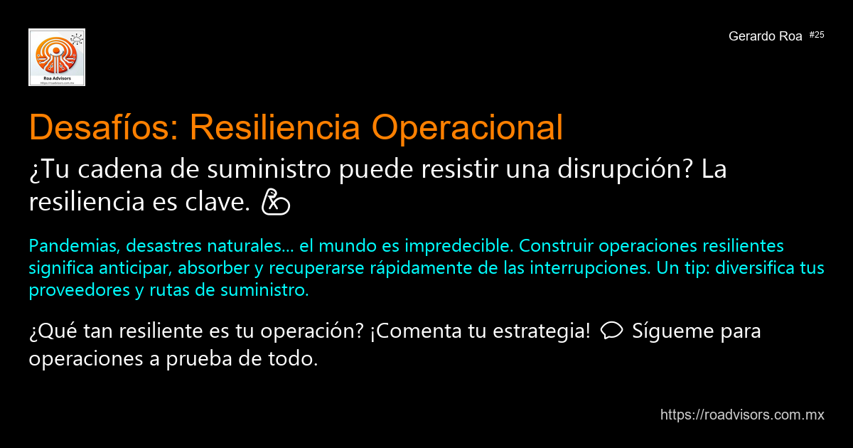 💪 DESAFÍOS: RESILIENCIA OPERACIONAL