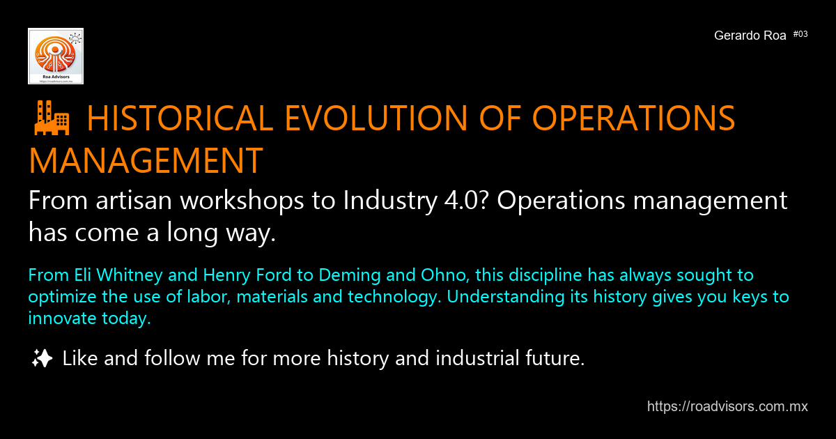 HISTORICAL EVOLUTION OF OPERATIONS MANAGEMENT