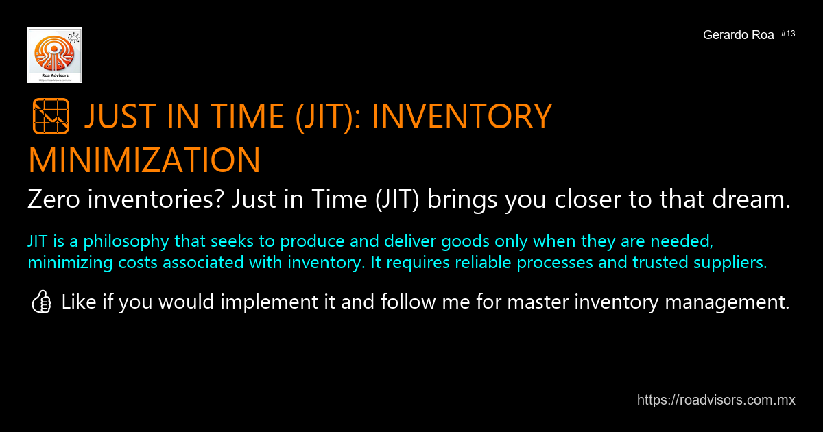 📉 JUST IN TIME (JIT): INVENTORY MINIMIZATION