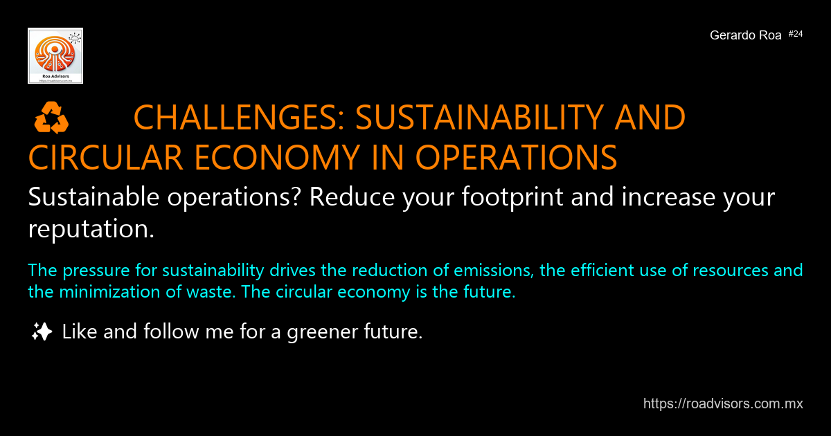 ♻️ CHALLENGES: SUSTAINABILITY AND CIRCULAR ECONOMY IN OPERATIONS